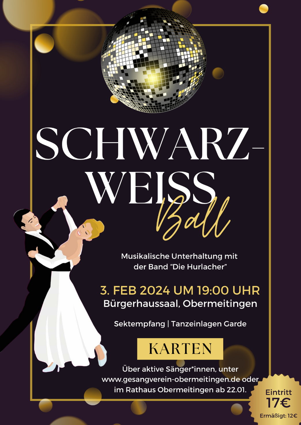 Schwarz-Weiss-Ball in Obermeitingen